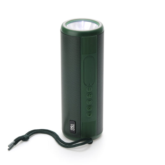 T&G TG635 Portable Outdoor Waterproof Bluetooth Speaker with Flashlight Function(Green) - Waterproof Speaker by T&G | Online Shopping UK | buy2fix