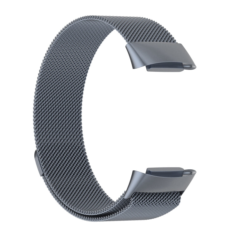 Milano Magnetic Metal Watch Band for Fitbit Charge 5(Gray) - Watch Bands by buy2fix | Online Shopping UK | buy2fix