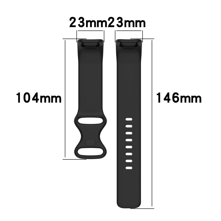For Fitbit Charge 5 Monochromatic Silicone Watch Band, Size：Large Size(Grey) - Watch Bands by buy2fix | Online Shopping UK | buy2fix