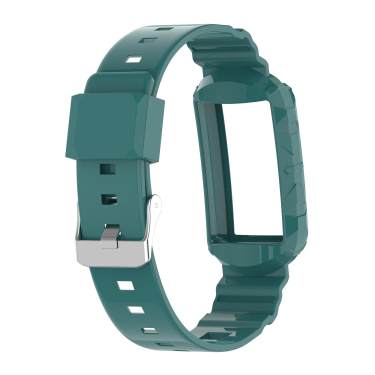 For Fitbit Charge 5 Silicone One Body Armor Watch Band(Green Pine Needles) - Watch Bands by buy2fix | Online Shopping UK | buy2fix