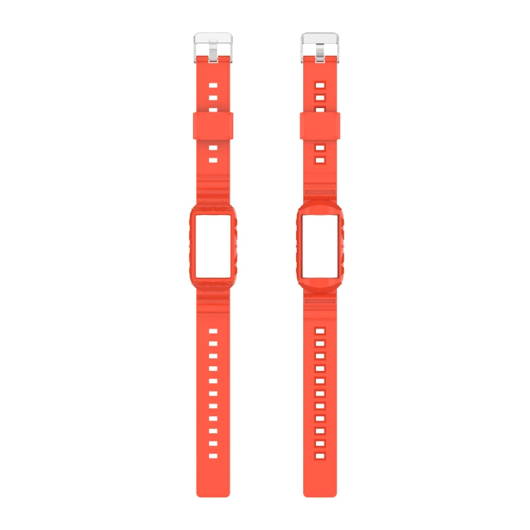 For Fitbit Charge 5 Silicone One Body Armor Watch Band(Orange) - Watch Bands by buy2fix | Online Shopping UK | buy2fix