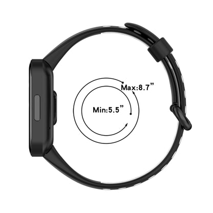 For Xiaomi Redmi Watch 2 Lite Two-Color Mixed Silicone Watch Band(Black+Grey) - Watch Bands by buy2fix | Online Shopping UK | buy2fix