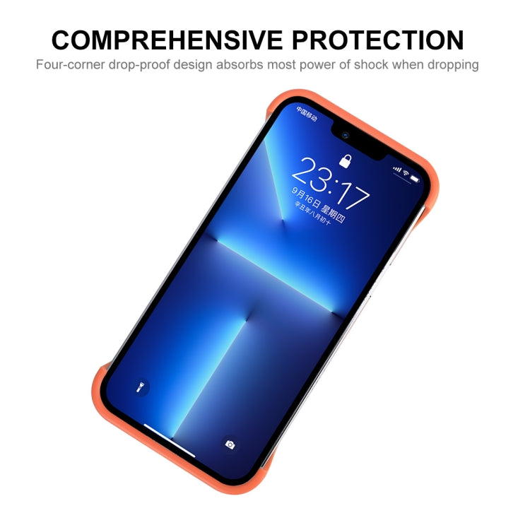 For iPhone 13 Pro ENKAY Frameless Hollow Shockproof PC Case (Blue) - iPhone 13 Pro Cases by ENKAY | Online Shopping UK | buy2fix