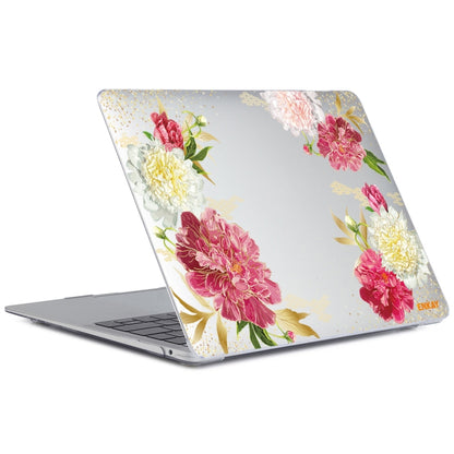 ENKAY Flower Series Pattern Laotop Protective Crystal Case For MacBook Pro 13.3 inch A2251 / A2289 / A2338 2020(Paeonia) - MacBook Pro Cases by ENKAY | Online Shopping UK | buy2fix