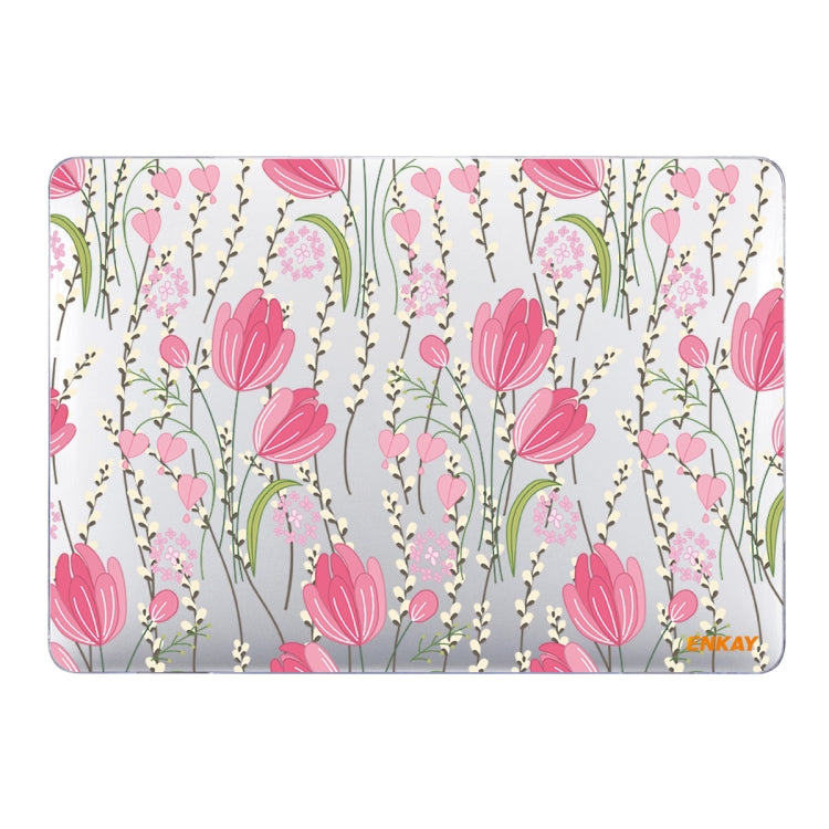 ENKAY Flower Series Pattern Laotop Protective Crystal Case For MacBook Pro 13.3 inch A2251 / A2289 / A2338 2020(Tulips) - MacBook Pro Cases by ENKAY | Online Shopping UK | buy2fix