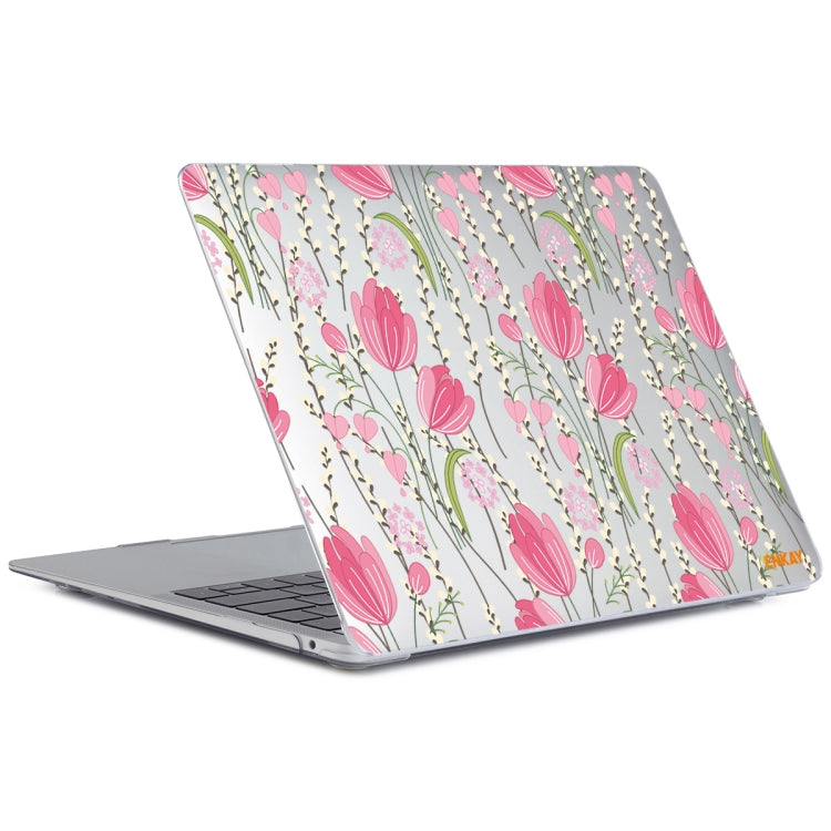 ENKAY Flower Series Pattern Laotop Protective Crystal Case For MacBook Pro 14.2 inch A2442 (2021)(Tulips) - MacBook Pro Cases by ENKAY | Online Shopping UK | buy2fix