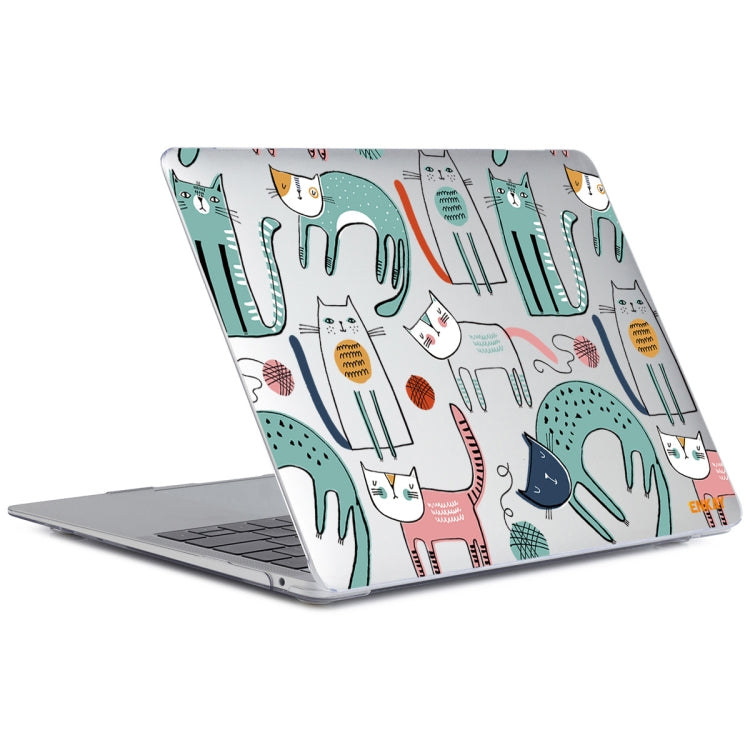 ENKAY Animal Series Pattern Laotop Protective Crystal Case For MacBook Pro 16.2 inch A2485 2021/A2880 2023(Thin Cat) - MacBook Pro Cases by ENKAY | Online Shopping UK | buy2fix