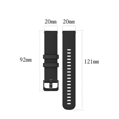 For Amazfit GTS 3 Checkered Silicone Watch Band(Amy green) - Watch Bands by buy2fix | Online Shopping UK | buy2fix