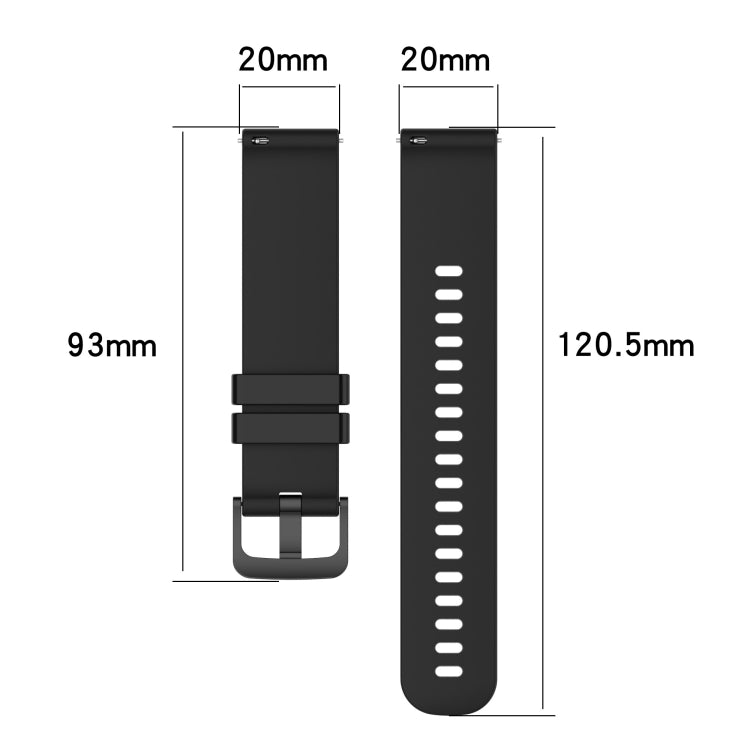 For Amazfit GTS 20mm Carbon Fiber Striped Silicone Watch Band(White) - Watch Bands by buy2fix | Online Shopping UK | buy2fix