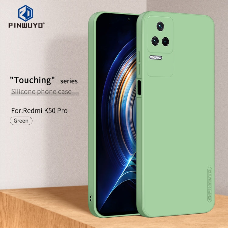 For Xiaomi Redmi K50 / K50 Pro PINWUYO Sense Series Liquid Silicone TPU Phone Case(Green) - More Brand by PINWUYO | Online Shopping UK | buy2fix