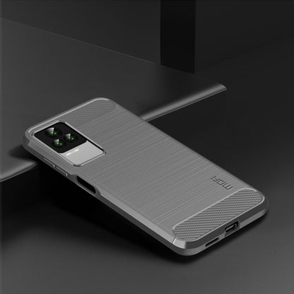 For Xiaomi Redmi K50 / K50 Pro MOFI Gentleness Brushed Carbon Fiber Soft TPU Case(Gray) - Xiaomi Cases by MOFI | Online Shopping UK | buy2fix