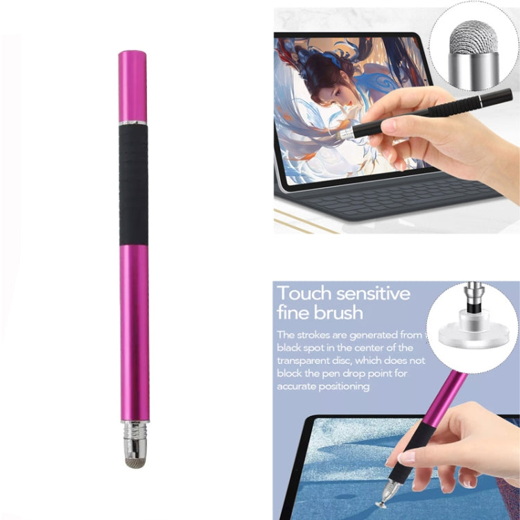 AT-31 Conductive Cloth Head + Precision Sucker Capacitive Pen Head 2-in-1 Handwriting Stylus(Rose Red) - Stylus Pen by buy2fix | Online Shopping UK | buy2fix