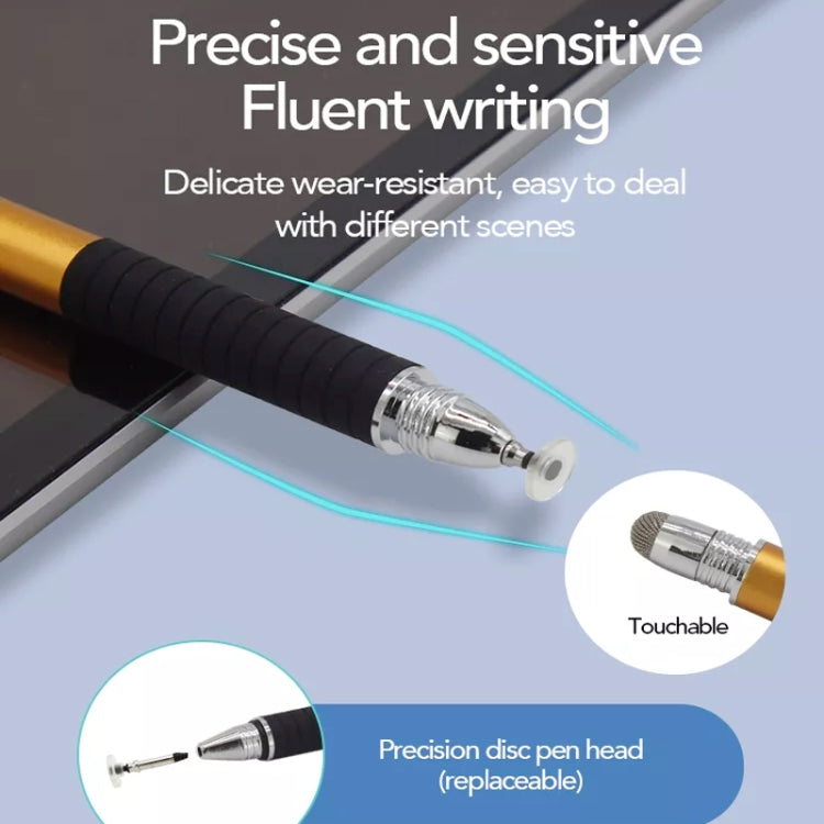 AT-31 Conductive Cloth Head + Precision Sucker Capacitive Pen Head 2-in-1 Handwriting Stylus(Silvery White) - Stylus Pen by buy2fix | Online Shopping UK | buy2fix