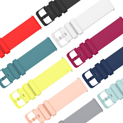 For Amazfit GTR 3 Pro 22mm Solid Color Soft Silicone Watch Band(Pink) - Watch Bands by buy2fix | Online Shopping UK | buy2fix