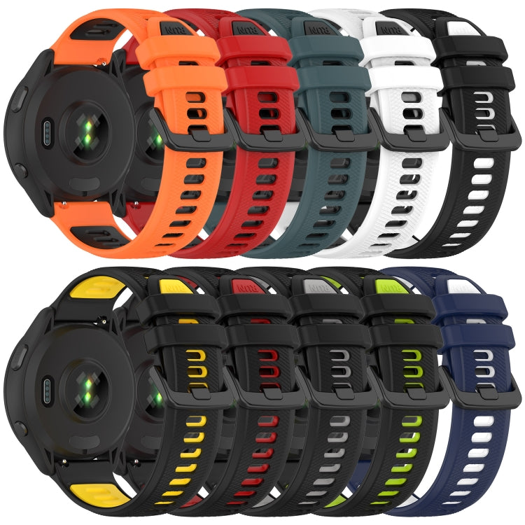 For Honor Watch GS Pro 22mm Sports Two-Color Silicone Watch Band(Orange+Black) - Watch Bands by buy2fix | Online Shopping UK | buy2fix