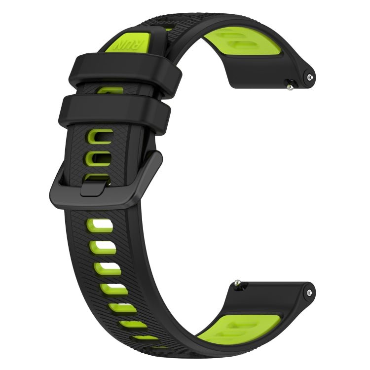 For Honor Watch GS 3 22mm Sports Two-Color Silicone Watch Band(Black+Green) - Watch Bands by buy2fix | Online Shopping UK | buy2fix