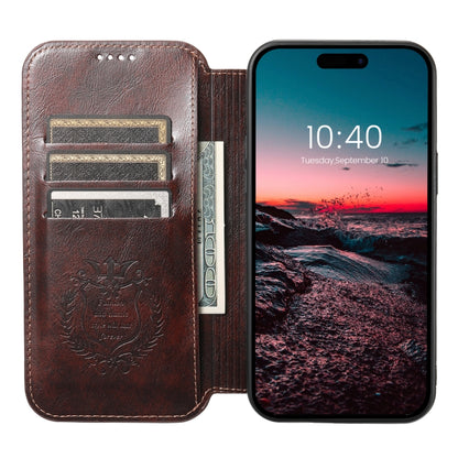 For iPhone 13 Suteni J05 Leather Magnetic Magsafe Phone Case(Brown) - iPhone 13 Cases by Suteni | Online Shopping UK | buy2fix