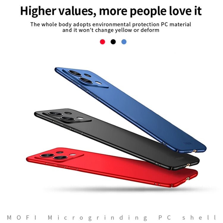 For Redmi Note 13 Pro 5G MOFI Micro-Frosted PC Ultra-thin Hard Phone Case(Red) - Note 13 Pro Cases by MOFI | Online Shopping UK | buy2fix