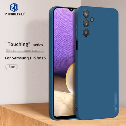 For Samsung Galaxy F15 / M15 PINWUYO Sense Series Liquid Silicone TPU Phone Case(Blue) - Galaxy Phone Cases by PINWUYO | Online Shopping UK | buy2fix