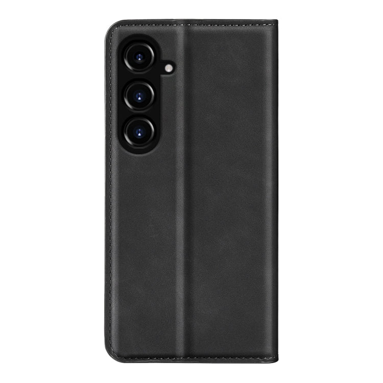 For Samsung Galaxy S23 FE 5G Retro-skin Magnetic Suction Leather Phone Case(Black) - Galaxy S23 FE 5G Cases by buy2fix | Online Shopping UK | buy2fix