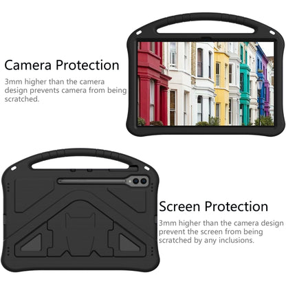 For Samsung Galaxy Tab S9 Ultra EVA Shockproof Tablet Case with Holder(Black) - Galaxy Tab S9 Ultra Cases by buy2fix | Online Shopping UK | buy2fix