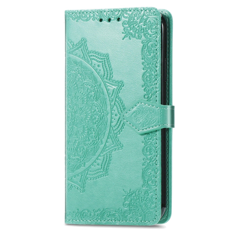 For Blackview A96 Mandala Flower Embossed Leather Phone Case(Green) - More Brand by buy2fix | Online Shopping UK | buy2fix