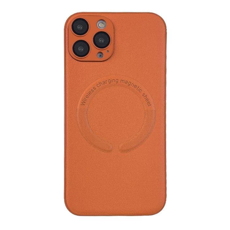 For iPhone 14 Pro MagSafe Leather All-inclusive TPU Shockproof Phone Case(Orange) - iPhone 14 Pro Cases by buy2fix | Online Shopping UK | buy2fix