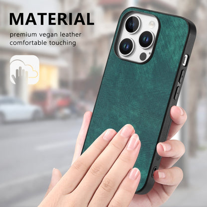 For iPhone 16 Pro Max Vintage Leather PC Back Cover Phone Case(Green) - iPhone 16 Pro Max Cases by buy2fix | Online Shopping UK | buy2fix