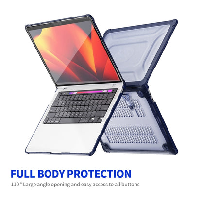 For MacBook Pro 13.3 A2251/A2289/A2338 ENKAY Hat-Prince 3 in 1 Protective Bracket Case Cover Hard Shell with TPU Keyboard Film / PET Screen Protector, Version:EU(Light Blue) - MacBook Pro Cases by ENKAY | Online Shopping UK | buy2fix