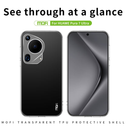 For Huawei Pura 70 Ultra MOFI Ming Series Ultra-thin TPU Phone Case(Transparent) - Huawei Cases by MOFI | Online Shopping UK | buy2fix