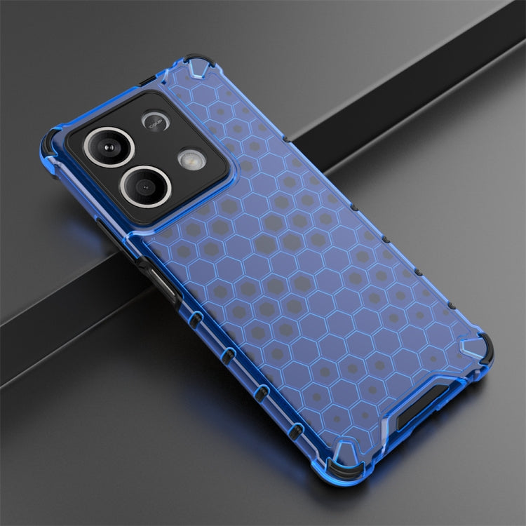 For Redmi Note 13 Shockproof Honeycomb Phone Case(Blue) - Note 13 Cases by buy2fix | Online Shopping UK | buy2fix