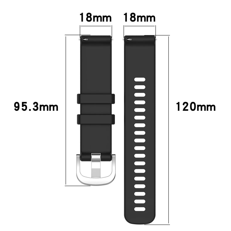 For Garmin Vivomove 3S Liquid Glossy Silver Buckle Silicone Watch Band(Pink) - Watch Bands by buy2fix | Online Shopping UK | buy2fix