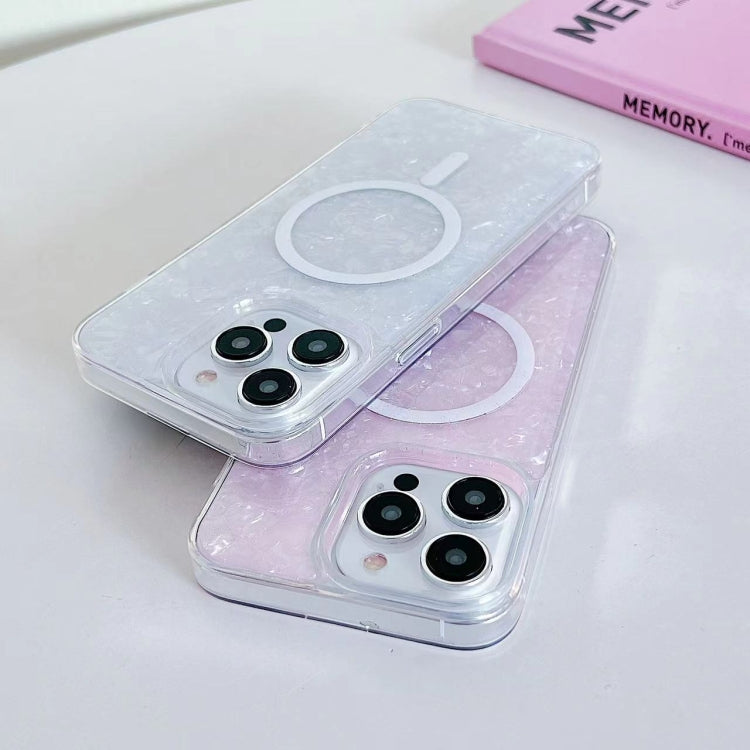 For iPhone 13 Pro Shell Texture MagSafe TPU Phone Case(White) - iPhone 13 Pro Cases by buy2fix | Online Shopping UK | buy2fix