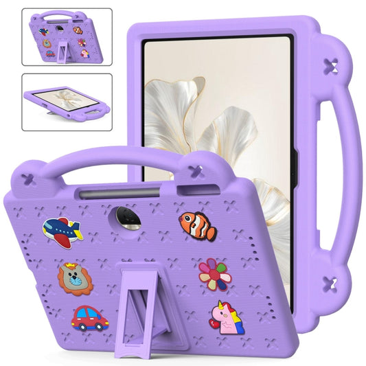 For Honor Pad 9 2023 12.1 Handle Kickstand Children EVA Shockproof Tablet Case(Light Purple) - Honor by buy2fix | Online Shopping UK | buy2fix