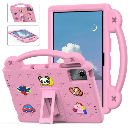 For Lenovo Tab P11 / J606F Handle Kickstand Children EVA Shockproof Tablet Case(Pink) - Lenovo by buy2fix | Online Shopping UK | buy2fix