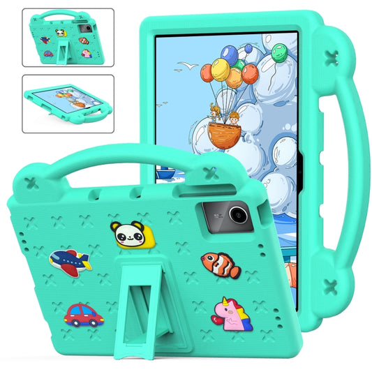 For Lenovo Tab P11 / J606F Handle Kickstand Children EVA Shockproof Tablet Case(Mint Green) - Lenovo by buy2fix | Online Shopping UK | buy2fix