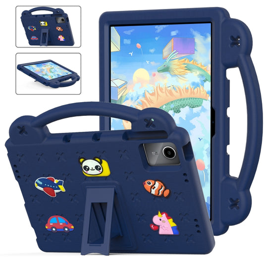 For Lenovo Tab P11 / J606F Handle Kickstand Children EVA Shockproof Tablet Case(Navy Blue) - Lenovo by buy2fix | Online Shopping UK | buy2fix