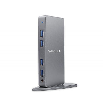 WAVLINK WL-UG69DK7 Laptops Type-C Universal Desktop Docking Station Aluminum Alloy HUB Adapter(AU Plug) - USB HUB by WAVLINK | Online Shopping UK | buy2fix