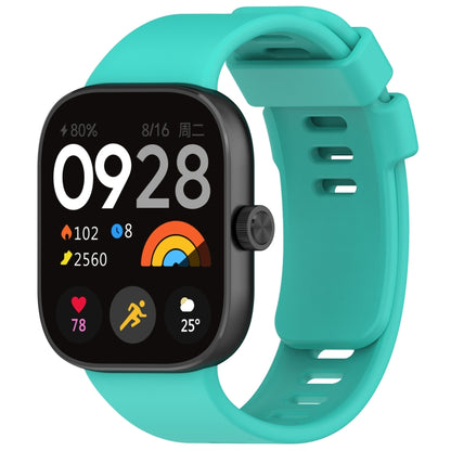 For Redmi Watch 4 Solid Color Silicone Sports Watch Band(Teal) - Watch Bands by buy2fix | Online Shopping UK | buy2fix