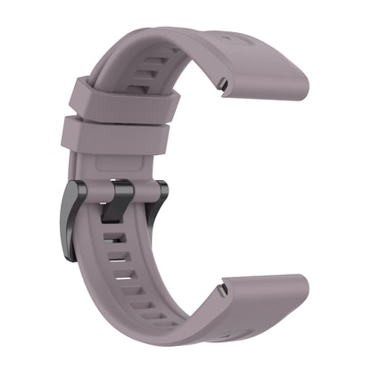 For Garmin Forerunner 965 / 955 / 945 / 935 Solid Color Black Buckle Silicone Quick Release Watch Band(Purple) - Watch Bands by buy2fix | Online Shopping UK | buy2fix