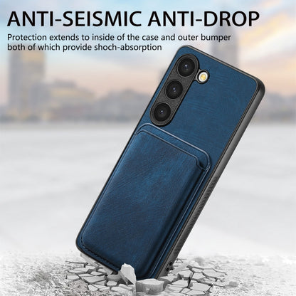 For Samsung Galaxy S23 5G Retro Leather Card Bag Magnetic Phone Case(Blue) - Galaxy S23 5G Cases by buy2fix | Online Shopping UK | buy2fix