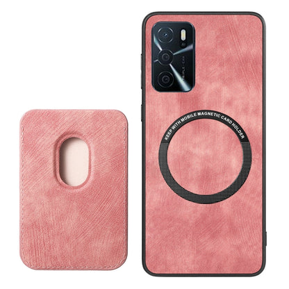 For OPPO A52 / A72/ A92 Retro Leather Card Bag Magnetic Phone Case(Pink) - OPPO Cases by buy2fix | Online Shopping UK | buy2fix