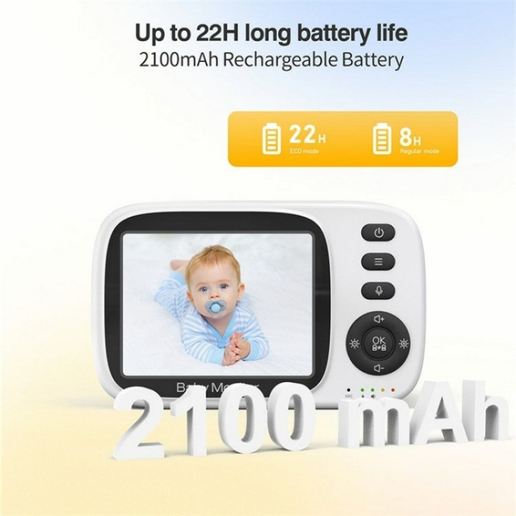 MC632A 2 Way Voice Talk Temperature Monitoring Baby Camera 3.2 inch Screen Baby Monitor(UK Plug) - Baby Monitor by buy2fix | Online Shopping UK | buy2fix