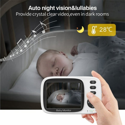 MC632A 2 Way Voice Talk Temperature Monitoring Baby Camera 3.2 inch Screen Baby Monitor(UK Plug) - Baby Monitor by buy2fix | Online Shopping UK | buy2fix