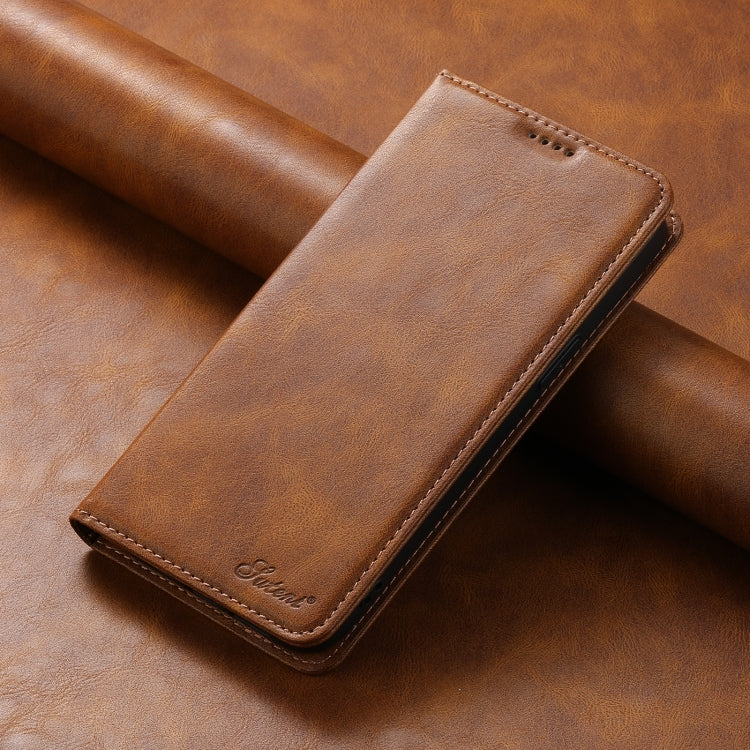 For Samsung Galaxy S24 5G Suteni J02 Oil Wax Wallet Leather Phone Case(Brown) - Galaxy S24 5G Cases by Suteni | Online Shopping UK | buy2fix