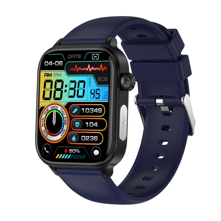 ET570 1.96 inch Color Screen Smart Watch Silicone Strap, Support Bluetooth Call / ECG(Blue) - Smart Watches by buy2fix | Online Shopping UK | buy2fix