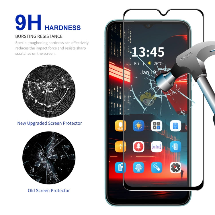 For OPPO A16e 2pcs ENKAY Full Glue High Aluminum-silicon Tempered Glass Film - OPPO Tempered Glass by ENKAY | Online Shopping UK | buy2fix