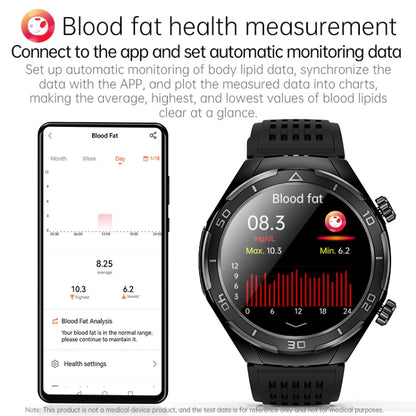 FD02 1.46 inch Color Screen Smart Watch, Support CES Sleep Aid / ECG Detection(Black) - Smart Watches by buy2fix | Online Shopping UK | buy2fix