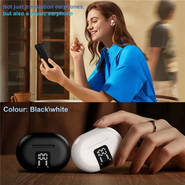 M10 Wireless Bluetooth Smart Voice Translator Headset Multiple Languages Translation Earphones(Black) -  by buy2fix | Online Shopping UK | buy2fix