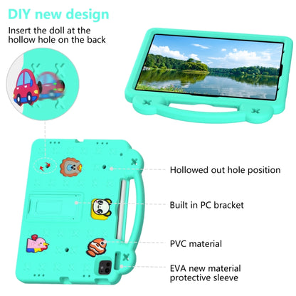 For iPad Pro 13 2024 Handle Kickstand Children EVA Shockproof Tablet Case(Mint Green) - iPad Pro 13 2024 Cases by buy2fix | Online Shopping UK | buy2fix